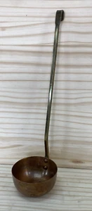 14" LADLE Vintage Brass Handle w Hook & Copper - Picture 1 of 11