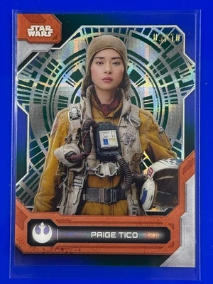 Paige Tico The Last Jedi Green  09/10 Topps Star Wars High Tek 2024 #77 - Image 1 of 3