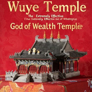 Wuye Fortune God Temple Wooden Architecture Model Kit Mount Wutai Mortise-Teen - Picture 1 of 22