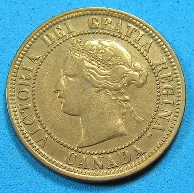 Canada Large Cent 1882-H, nice details CLEANED, Combined Shipping - Image 1 of 2