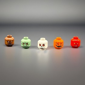 LEGO Monster Minifigure Heads Pumpkin Skull Werewolf Troll Devil Halloween