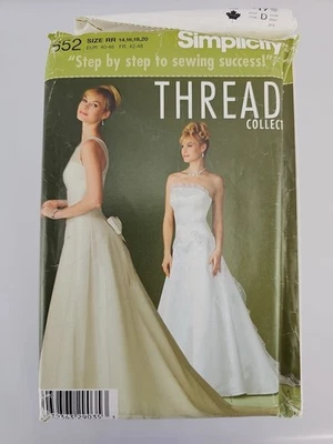 Simplicity Uncut Pattern #4652 Misses' Bridal Gown 14-20, 2005 - Image 1 of 4