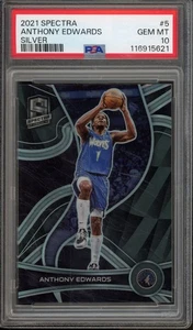 2021-22 Panini Spectra ANTHONY EDWARDS #5 Silver PSA 10 Timberwolves - Picture 1 of 2