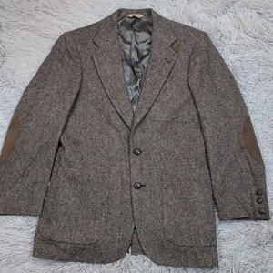 Vintage Jay Lee Jacket Mens 38 R Wool Suit Sport Coat Pockets Button Up Preppy - Picture 1 of 14