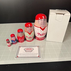 Philadelphia Phillies Babooshkah verschachtelte Puppen 2003 Sammlerstück Set 5 in Box - Bild 1 von 7