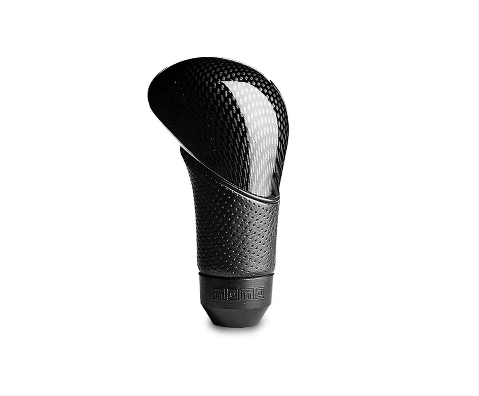Momo Shadow Shift Knob Carbon Effect Insert Fiber Black Airleather (SUBKCA) - Image 1 of 1