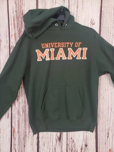 University of Miami Hurricanes Hoodie Grün 50/50 Champion Pullover College - Bild 1 von 4