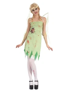 Damen Erwachsenes blutiges Feen Kostüm mit Flügeln Halloween - Bild 1 von 1