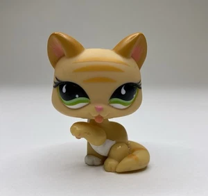 LPS 842 G2 ORANGE GESTREIFTES KÄTZCHEN KATZE #842 GRÜN TROPFENAUGEN - Bild 1 von 4
