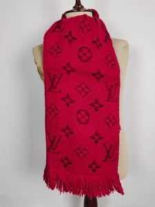 Louis Vuitton genuine vintage Red Wool winter Scarf Scarves - Foto 1 di 6