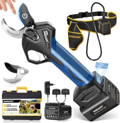 SWANSOFT PRU36 Forbici Potatura a Batteria, Professionali 36mm 16,8V 900W 4Ah+2A - Immagine 1 di 4