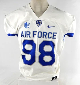 Air Force Falcons #98 Juego Usado Jersey Blanco Placa de Nombre Eliminada XL 990 - Imagen 1 de 11