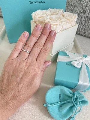 Banda Apilable Tiffany & Co. Elsa Peretti Rubí Plata Talla 5 $500 NUEVA Foto 1 de 4