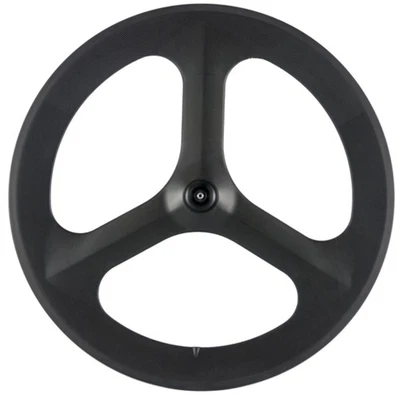 700C 70mm Tri Spoke Front Wheel Road Bike/Track Bike Tri Spoke Bike Front Wheel - Image 1 of 4