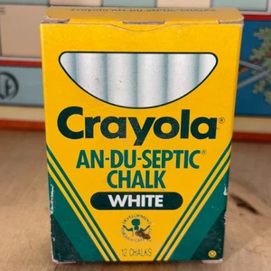 Vintage 1988 AN-DU-SEPTIC Crayola Low Dust CHALK #1400, 12 Pieces- New OLD STOCK - Picture 1 of 7