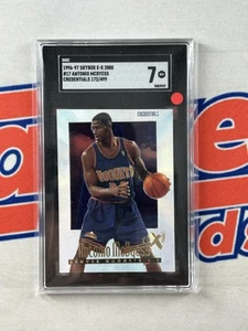 Skybox E-X 2000 #17 1996-97 credenciales Antonio McDyess/499 PSA 7 pepitas - Imagen 1 de 2