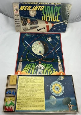 1960 Men into Space Game by Milton Bradley Complete in Good Condition FREE SHIP - Image 1 of 4