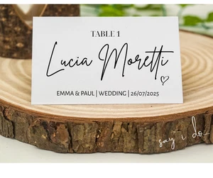 PERSONALISED Handmade Wedding Place Cards - Picture 1 of 1