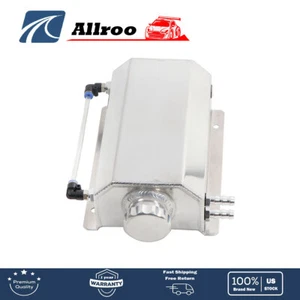 Universal 2L Aluminum Slive Coolant Radiator Overflow Recovery Water Tank Bottle - Foto 1 di 11