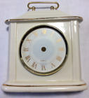 Simple Off-White W/ Gold Color Accents Porcelain Mantle Clock Housing Body Only