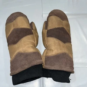 KM-510 FT Split Cowhide/Nylon Gloves/Mittens Down/Feather Filled Men's M Medium - Picture 1 of 15