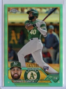 2023 Topps Chrome Aqua Rifrattori #183 Dermis Garcia Serial #167/199 - Foto 1 di 1