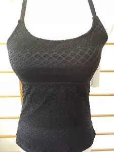 Tankini donna nero Xhilaration nuovo con etichetta (solo top) taglia 6 - Foto 1 di 4
