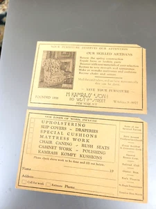M. Kamprass & Son Inc. Polsterer New York NY Werbung Postkarten - Bild 1 von 2
