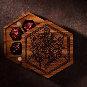 Alchemist | Dice Box DnD | ZEBRA WOOD | Dice Vault | DnD Dice Set - Picture 1 of 5