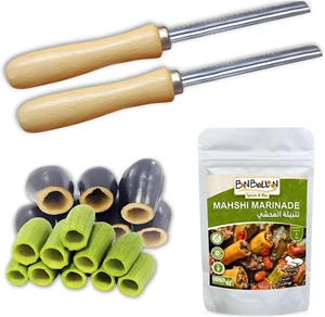 2 Pcs Corer Courgettes Légumes Acier Inoxydable Kosa Pelle et Un Mahshi Ma - Photo 1/12