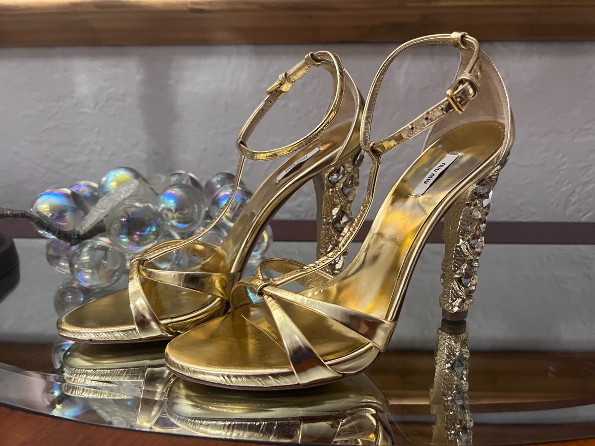 Gold Heels Miu Miu for sale | eBay Gold Heels Miu Miu for sale | eBay