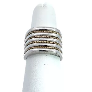 Anillo Chateau D'Argent de plata de ley de oro amarillo de 14 k talla 7 - Imagen 1 de 5
