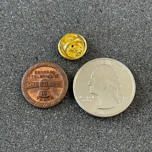 GTE General Telephone Safe Driver 10 Years Employee Award Lapel Pin B49432 - Picture 1 of 2