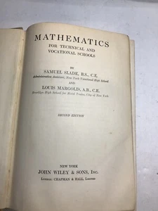 Mathematics For Technical And Vocational Schools by Slade & Margolis HC 2nd edit - Imagen 1 de 12