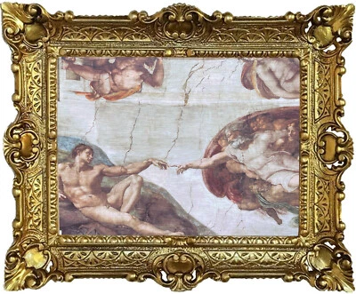 Cuadro Cuadro Creation of Adam by Michael Angelo Die Creation Adams 56x46 cm Foto 1 de 2