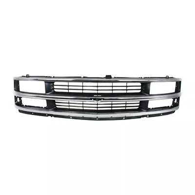 New Chrome Shell Grille For 1996-2002 Chevrolet Express 1500 2500 3500 Plastic - Image 1 of 4