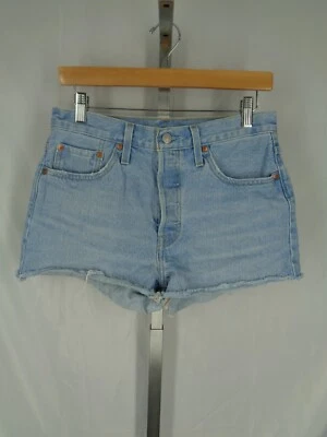 Levis 501 Button Fly Cut Off Jean Shorts Tag Size 28 Measured 29.5 - Image 1 of 4