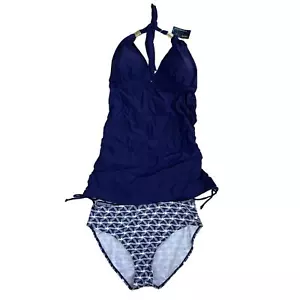 NWT Summer Mae Halter Maternity Two-Piece Tankini Swim Suit- Size XL - Picture 1 of 15