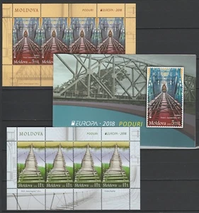 Moldova 2018 CEPT Europa "Bridges" Booklet MNH Variant B (second issue) - Picture 1 of 1