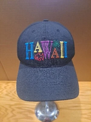Gorra de béisbol Hawaii bordada con cierre a presión, negra Foto 1 de 4