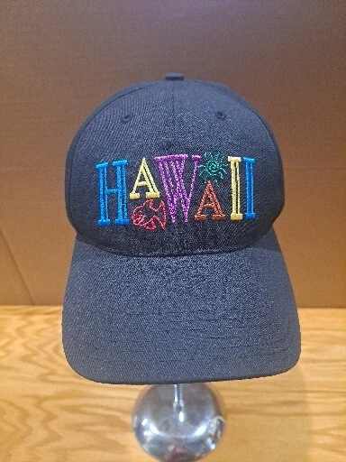 Gorra de béisbol Hawaii bordada con cierre a presión, negra Foto 1 de 4