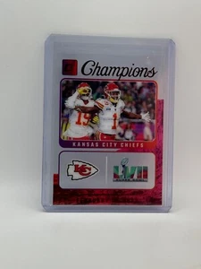 Jerrick McKinnon KC Chiefs Red Champions 58/100 - 2023 Donruss chiaramente NFL #4 - Foto 1 di 3