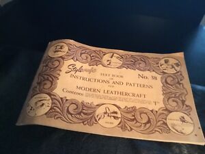 Vintage Leather Stylecraft Text Book Instructions Patterns No. 38 1955