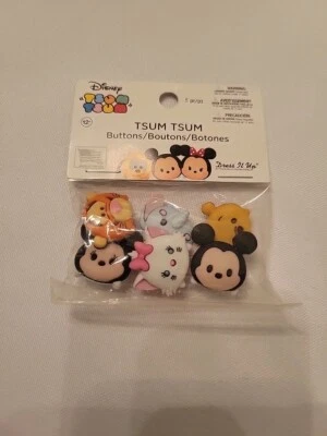 Botones Dress It Up Disney Tsum Tsum Pooh Mickey Minnie Tigger Dumbo Marie Craft Foto 1 de 4