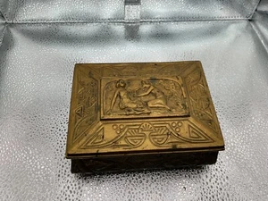 Antique Art Deco Egyptian Revival Jewelry Casket Box - Picture 1 of 10