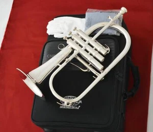 WFH-1050 Heavy Silver Flugelhorn Professional Bb FlugelHorns By WEIBSTER Musical - Picture 1 of 5