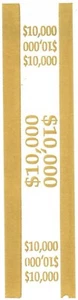 Pack of 10 Bill Wrappers Currency Band Bundles Currency Straps $ 10,000.00 - Picture 1 of 1