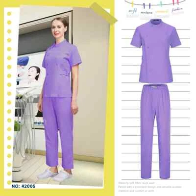 Blusa Médica Corta Blanca 3 Bolsillos Pantalón Médica Enfermera Uniforme Laboratorio Abrigo Spa Prendas de abrigo Foto 1 de 4
