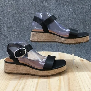A.N.A A New Approach Sandals Womens 11 M Emily Espadrilles Black Casual Open NEW - Picture 1 of 16