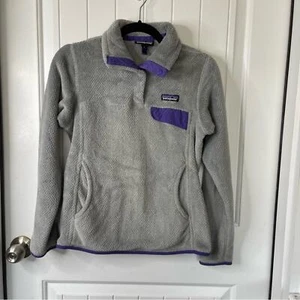 Patagonia gray classic snap T pullover fleece jacket size small women’s - Picture 1 of 6